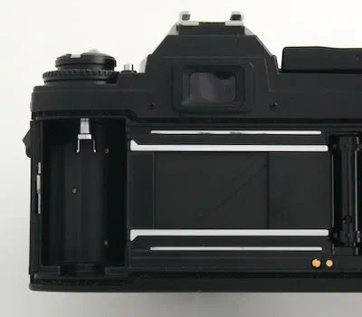 Nikon FG Push Film Rewind Knob Down Nikon FG Push Film Rewind Knob Down