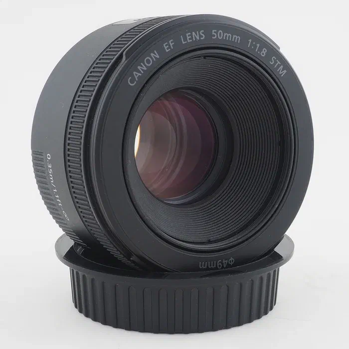 Canon EOS EF 50mm f/1.8 camera lens. Canon EOS EF 50mm f/1.8 camera lens.