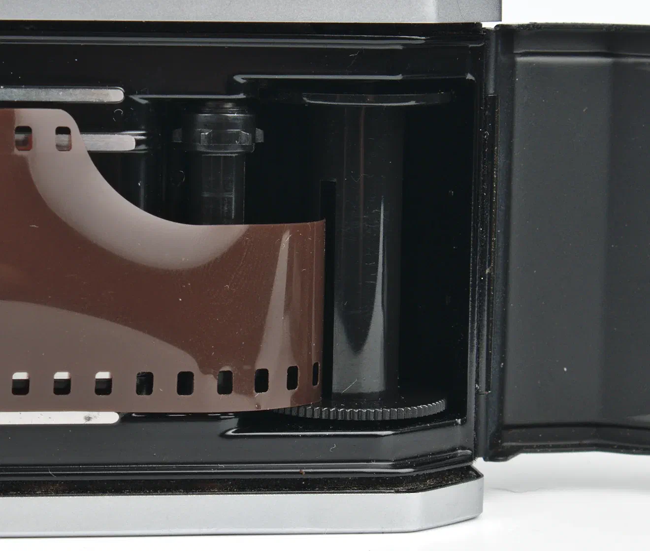 K1000 Film Leader in Take-up Spool K1000 Film Leader in Take-up Spool